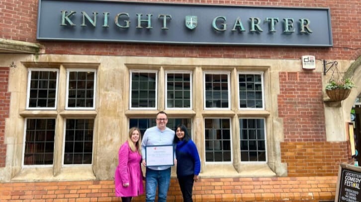 Support recognised: Sam Hagger from The Beautiful Pubs Collective was the first to be awarded the Heart of Hospitality Champion accolade
