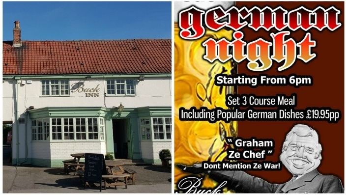 A matter of taste: the Buck Inn's German Night poster is causing controversy