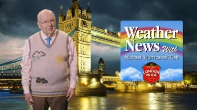 Weathering stormns: Michael Fish is part of Fuller's #whenitrainsitpours campaign