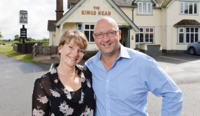Royal treatment: King's Head owners Andrew and Joulz Judd have a premium offer
