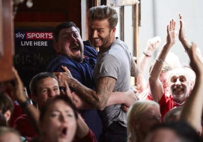 David Beckham takes to the pub in Sky Sports' advert for the new season