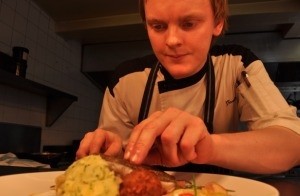 Chef/landlord Gordon Stott from the Sun Inn is providing work experience for trainee chefs