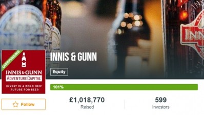 Innis & Gunn smashes £1m crowdfunding target in just 72 hours