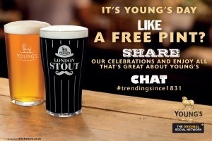 Young's offers free pints to celebrate 183rd birthday