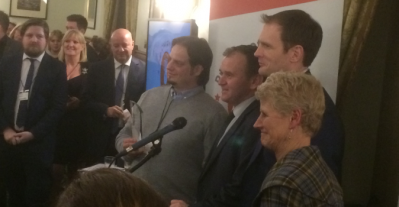 From the left: Pub Chef of the Year winner Milan Hukal, George Eustice, MP Dr Daniel Poulter and Brigid Simmonds