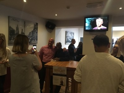 Ian Wright launches book in north London pub