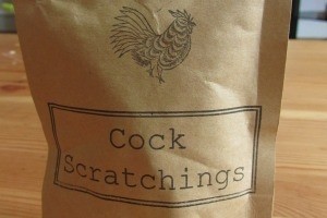 Cock scratchings