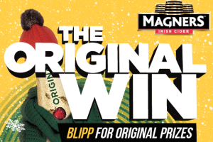 To enter, fans simply purchase Magners from a participating bar, download the free app on their phone and ‘Blipp’ the label on their bottle or glass