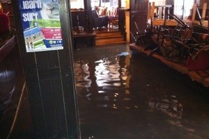 Flash flooding Cornwall pubs