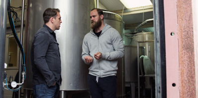 Challenges: Wyles (l) and Hargreaves (r) found the transition to brewing 'interesting'
