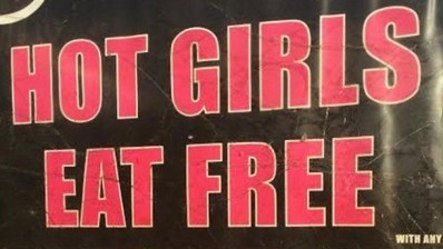 Pub labelled sexist for 'hot girls eat free' poster