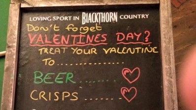 Love in the air: the Kings Arms had a special Valentine's offer in February (pic credit: Paul Sweeney)
