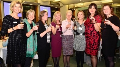 Raising a glass: (l-r) Annabel Smith, Dea Latis; Lilian Greenwood MP; Jess Phillips MP; Lisa Harlow, Dea Latis; Brigid Simmonds, CEO BBPA; Sophie Goodall, head of public affairs at Heineken UK; Ruth Smeeth MP; Alison McGovern MP 