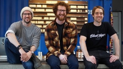Sour taste: BrewDog's James Watt (left), Richard Kilcullen (middle) and Martin Dickie (right) were at the launch of the brewery's new Overworks facility