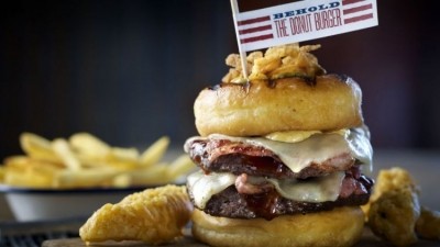 Big dish: the Donut Burger from Red's True Barbecue is a huge 2,000 calories (image credit: Red's True Barbecue) 