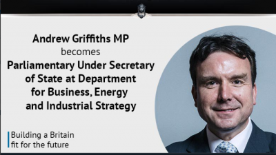 Explicit messages: Andrew Griffiths MP was appointed small business minister in January 2018