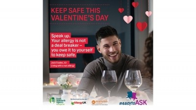 Don't be shy: the Food Standards Agency is using Valentine's Day to reiterate its message on allergens 