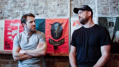 Ahead of the pack: Alistair Hargreaves (R) and Chris Wyles (L) want Wolfpack to be a brand that fights the corner of using the pub, beer and sport to bring people together