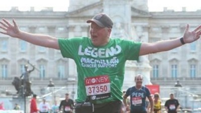 Hospitality hero: Andy Wilson at the London Marathon