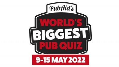 PubAid moves charity fundraising event from March to May 2022: World's Biggest Pub Quiz to be held from 9 to 15 May
