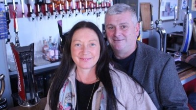 Linda and Paul McNamara: having run the Park View in Birkenhead for two decades the licensees are selling the site via raffle