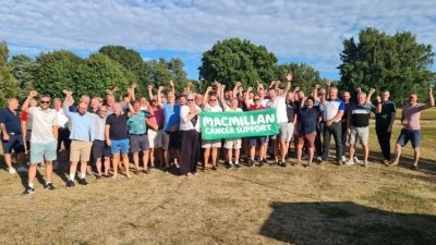 Significant funds: Greene King Pub Partners "deeply proud" to have raised more than £8,000 for Macmillan Cancer Support (pictured: all entrants to the charity golf tournament)