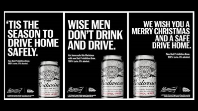 Safety first: Budweiser Prohibition Brew is available in 330ml cans