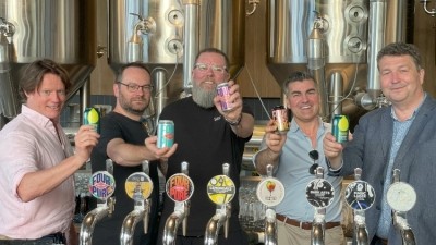 Beneficial relationship: BigDrop Brewery partners with In Good Company (Pictured: Steve Cox IGC CEO, Joseph Walsh Big Drop Managing Director, James Kindred Big Drop Co-Founder, Rob Fink Big Drop Co-Founder, Brian Bolger IGC Director)