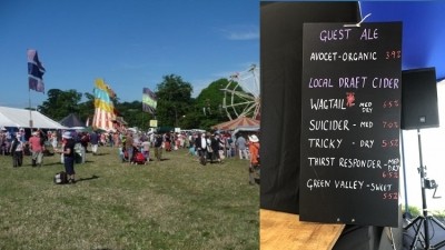 Insensitive: A cider brand called Suicider has been criticised by a festival volunteer (Image: Lewis Clark, Geograph; Daniel Hillier)