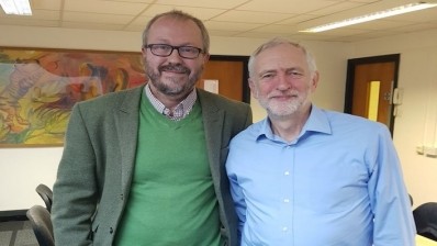 Labour: Jeremy Corbyn (right) meets Chris Wright 