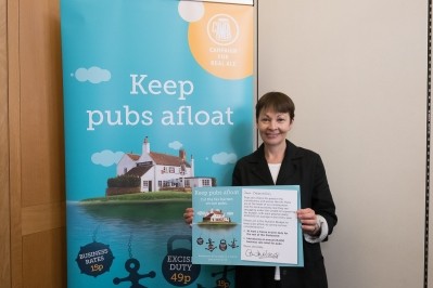 Green: Caroline Lucas was one of the MPs tp pledge their support for the pub sector 