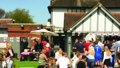 Sun's out: the great weather has been a boon to many pubs