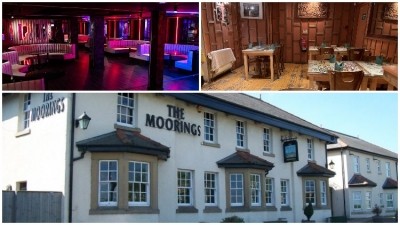 Latest property moves: an unnamed venue in Leeds (bottom left), a former Thai restaurant in Edinburgh (right) and new owners at the Moorings in County Durham (top left)