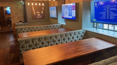 A sporting chance: booth seating also offers tailored television channels 