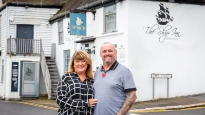 Great relationship: Shepherd Neame acquires Ship Inn pub in Herne Bay (Pictured: licensees Alan and Michele Clarke) 
