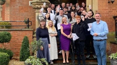 Young stars: graduates on the Joseph Holt celebrate at the Woodthorpe in Prestwich