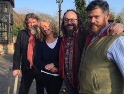 The Hairy Bikers with the licensees of the Royal Standard of England in Forty Green