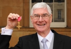 John Longden received his OBE from Prince Charles. Picture by PA