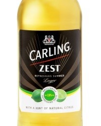 Carling Zest has a light citrus flavour and 2.8% ABV