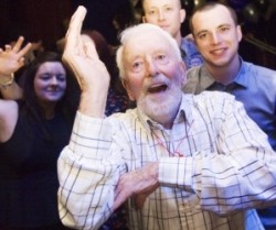 Party animal: 'Uncle Tom' still going strong at the ripe old age of 90