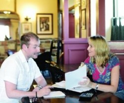 Progress: Ali Carter is positive about the turnaround at Ben's pub