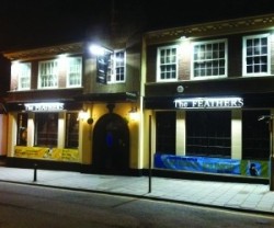 Picture of success: The Feathers pub in Rushden, Northamptonshire successfully trialled body-mounted cameras for its doorstaff