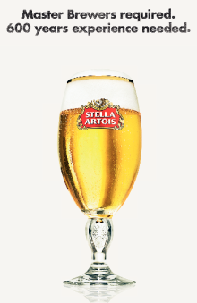 Stella’s chalice glass is at the centre of the new campaign