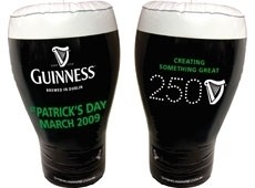 Guinness: inflatable pints are part of POS kit