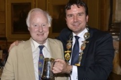 Robert Humphreys with Beer Group chairman Andrew Grifiiths MP