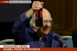 Nobel Prize winner Professor Higgs is a London Pride fan