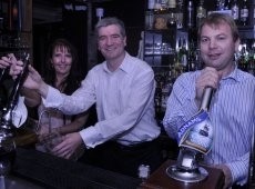 British Pub Week chair Inez Ward, Ian Ronayne and Neil Robertson