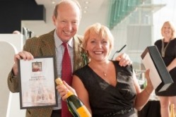 McMullen MD Peter Furness-Smith with Jennie White, winner of ‘Bar Person of the Year’