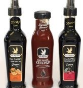 The range includes fruit flavoured balsamic and a ketchup