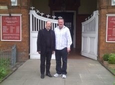 Father Kevin at St Michaels church and general manager Tim Rider from the Tabard, Chiswick. 